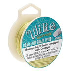The Beadsmith Wire Elements Craft Wire – Tarnish Resistant, Soft Temper, Round, Champagne Gold Color – 0.32mm, 28 Gauge, 15 Yard Spool – Jewelry Making, Wire Wrapping, Floral, & Other DIY Crafts