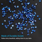 PATIKIL 14000Pcs Wedding Table Scatter Confetti Crystals 3mm Acrylic Diamonds Vase Fillers Gems for Table Centerpiece Decorations Bridal Shower Party, Dark Blue AB