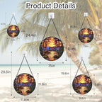 Stained Glass Window Hanging, Orange Landscape Green Purple Lake Forest Suncatcher for Doors Window Home Sun Catchers Decor Mother's Day Birthday Gifts for Women Men Mom 15 in