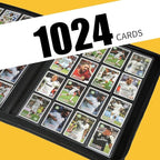 Premium Ringless Trading Card Binder - 1024 Capacity, 16 Side-Loading Pockets per Page, Archival Quality Protection & Anti-Slip Spine for TCG, MTG, Sports Cards (Ecru)