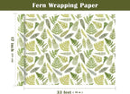 WRAPAHOLIC Fern Wrapping Paper Roll - Mini Roll - 17 Inch x 33 Feet - Woodland Fern Botanical Wrapping Paper Perfect for Birthday, Wedding, Baby Shower