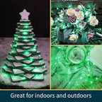 LAMPHOME 6 Pack St Patrick's Day Fairy Lights Battery Operated String Lights 6.6ft 20 Led Mason Jar Lights Waterproof Silver Wire Light Fireflies DIY Party Wedding Christmas Decoration(6 Pack,Green)