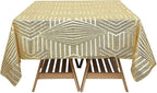 Efavormart 72" Gold Sparkly Sequin Geometric Tulle Square Table Overlay