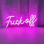 Fuck Off Neon Sign Fuck Off Neon Signs for Wall Decor, Pink Fuck Off Neon Light Pink Room Decor for Wall Decor Bar Party, 12.9" x 5.59"