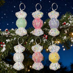 LANGXUN 6pcs Candy Land 2025 Xmas Birthday Party Wedding Suppiles Decoration, Hanging Candy Cane Christmas Tree Décor, Christmas Decorative Hanging Ornaments Crafts