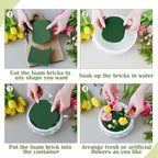 8 Packs Floral Foam Blocks Wet & Dry Floral Foam Bricks 5.5x3.1x1.8 Inch Flower Arranging Kit for Fresh and Artificial Flowers Florist Foam Blocks for Wedding Home Decor