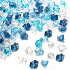 DomeStar 150PCS Fake Ice, Acrylic Blue Gems, Vase Fillers Fish Tank Rocks Aquarium Tank Decor Table Scatter Decoration