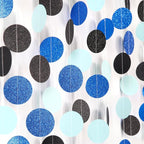 Navy-Blue Black Birthday Party-Decorations Streamers - 52FT Graduation Hanging Paper Garland Banner,Baby Bridal Shower Wedding Bachelorette Fathers Day Supplies Backdrop Decor Hugtmr