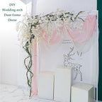 118 inch Medium Malleable Artificial Green Tree Branches Grapevine Garland Fake Cherry Blossom Tree Trunk Twigs for Wall Hanging Willow Ivy Home Room Wedding Decoraton
