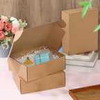 Qilery 100 Pcs Shipping Boxes Cardboard Gift Corrugated Cardboard Brown Boxes Mailer Packaging for Mailing Small Business Present (9 x 6 x 4 Inches)