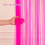 10x10ft Hot Pink Tulle Backdrop Curtain for Parites, Sheer Backdrop Curtains for Wedding Baby Shower Birthday Party Photo Shoot Decorations