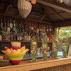Blulu 4 Pcs Surfboard Decorations for Party Surfboard Beach Signs Welcome to Paradise Sign Tropical Bar Table Centerpieces Endless Summer Wood Decor Flip Flop Letters for Home Decor(Tiki Style)