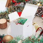 DOYIDE Small Gift Boxes, 20 Pack 5x5x5 Inch White Elegant Paper Boxes with Ribbons, Crafting, Christmas Gift Box Wedding Party Favor, Cupcake, Candy, Bridesmaids Proposal Box
