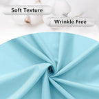 MEETSKY 10x 10 Baby Blue Backdrop Curtain for Baby Shower Parties Rod Pocket Light Blue Curtains Backdrop Drapes Fabric Decoration for Birthday Party Photography 5ft x 10ft,2 Panels
