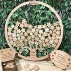 Personalized Wedding Guest Book Alternative - Wooden Leaf Guest Book Wedding, Personalized Wedding Reception, Custom Wooden GuestBook, Stereoscopic Tree Guest Book