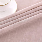 maxmill Lux Faux Linen Tablecloth with Slubby Yarn Textured Weaves Wrinkle Resistant Anti-Shrink Soft Table Cloth for Kitchen Dining Restaurant Tabletop for Event Holiday Dinner Round 70 Inch Blush