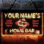 ADVPRO Personalized Your Name Custom Home Bar Beer Established Year Dual Color LED Neon Sign Red & Yellow 16 x 12 Inches st6s43-p1-tm-ry