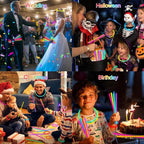 Halloween Glow Sticks Bulk Party Pack- Ultra Bright 50pk Glow in the Dark Party Favors, Glow Decorations, Neon Party Glow Necklaces and Glow Bracelets with Connectors