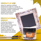 Pebeo Gilding Wax 30ml – Empire Gold Gilding Wax for Crafting, Antiquing Wax for Crafts and Professional Finish – Gilding Wax for Wood, Metal, and More Bundled with Moshify Application Brushes