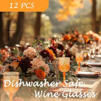 Plastic Wine Glasses，Plastic Goblets Vintage Style Cordial Drinking Glasses for Wedding Reception, Halloween Grand Event Party Supplies (12, Pumpkin orange)