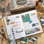 18 Rolls Travel Washi Tape Set journaling Tape for Crafts and Journaling DIY Scrapbook Tape for journaling Scrapbooking Supplies washi Tape for Scrapbooking