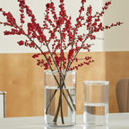 Extra Large Acrylic Cylinder Clear Vase for Floor, Tall Big Wide Mouth Plastic Unbreakable Hurricane Flower Vases of 3 for Home Decor (D 8" X H 19.7", D 6", D 4.8" + 2 Holder)