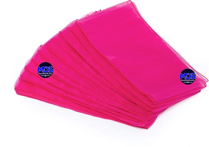 MDS Pack of 200 PCS Organza Chair Sashes Wider Dining Chair Bows Ribbon Tie Back for Wedding Party Birthday Bridal Shower Reception Event Banquet Home Chair Cover Decoration - Magenta