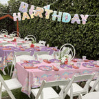 Gatherfun Unicorn Party Supplies Set: Perfect Unicorn Birthday Decorations, Includes 2-Pack Unicorn-Themed Tablecloths for Kids & Girls 1st Birthday, Disposable Table Covers 54 x 108 Inch