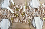 Luxurious Velvet Table Runner, 10ft Wedding Reception Decorations, 20x120inch Soft Velvet Fabric, Table Linen Overlay, Wedding Table Runners (Champagne, 20X120inch)