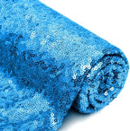 QueenDream Sparkly Sequin Tablecloth - Aqua Blue Table Cloth 50x80 Inches Rectangle Table Overlay Fabric for Birthday Parties Baby Shower Decoration