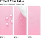 Hiasan Pink Tablecloth for Square Tables - Waterproof and Spillproof Washable Fabric Table Cloth for Dining Room Kitchen Party, 70 x 70 Inch