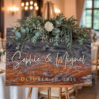 Custom Wedding Welcome Wooden Sign for Bridal Party, Engagement, Personalized Welcome to our Weddings Poster, Canvas, Unique Reception Plaque for Bride & Groom, Celebration Decor