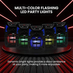 Pyle Bluetooth PA Speaker & Microphone System - Portable Karaoke Speaker with Wired Mic, Built-in LED Party Lights, FM Radio, MP3/USB/Micro SD Readers, Speaker Stand (8’’ Subwoofer, 400 Watt MAX)