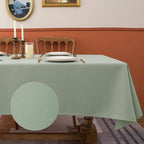 Fitable Textured Table Cloth for Rectangle, 2 Pack - 52 x 70 inch, Sage Green - Waterproof Heavy Duty Fabric Tablecloth for Dinner Party Banquet Event