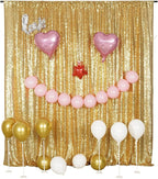 Poise3EHome Gold Backdrop Curtain, 6FT x 8FT Sequin Backdrop, Sequin Curtains for Party Wedding Sequence Backdrop