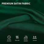 Aneco 16 Pack Square Satin Napkin Bright Silk Table Napkin Soft Smooth Fabric Table Napkin for Wedding Banquet Party Decoration, Forest Green, 17 x 17 Inch
