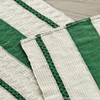 Artoid Mode Dark Green Farmhouse Woven Rustic Table Runner, Seasonal Holiday Hollow Kitchen Dining Table Decoration for Home Party Decor 12x120 Inch