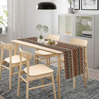 Retro Cabin Table Runner Rustic Bear Forest Farmhouse Lodge Jungle Table Runner for Dinner Party Living Room Kitchen Aztec Vintage 13x120 Inch