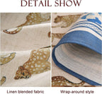 patdrea Designer Linen Rectangular Table Cloth,Vintage Leopard Animal Soft Extra Long Tablecloth,Fall Dacorative Cover for Kitchen Dining,Christmas,Parties,Holiday,Thanksgiving,67"x118"-from