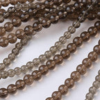 Tawny Glass Stone Beads Gemstone Round Crystal Energy Jade Beads Stone Beads for Jewelry Making DIY Bracelet Necklace Jewelry Making 1 Strand 15.5inch 66PCS 6MM
