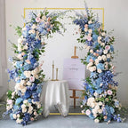 Metal Wedding Arch Backdrop Stand 6.6x5 FT Gold Square Balloon Arch Frame for Wedding, Birthday Party, Baby Shower Ceremony Decoration