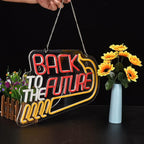 Back To The Future Neon Sign for Wall Decor Neon Signs with Dimmable Switch LED Neon Signs Bedroom Beer Bar Neon Light Sign Hotel Party Club Office Art Lights(17X12inch)