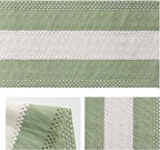 Artoid Mode Light Green Farmhouse Rustic Table Runner, Seasonal Hollow Kitchen Dining Table Decoration for Home Party Decor 12x120 Inch