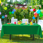 4 PCS Plastic Tablecloths for Rectangle Tables, 54 x 108 Inches Baptism Decorations, Waterproof and Leakproof Picnic Table Cover for Bachelorette Party, Colorful Tablecloth Adaptable to Every Table