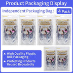 Picoway 4 Pack Foil Fringe Tinsel Backdrop Curtains, Birthday Engagement Bachelorette Party Decorations, Photo Booth Props Door Streamers Curtain (Silver)