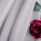 Ascoza 2pack 132 Inch Silver Round Tablecloth in Washable Polyester Fabric for Wedding/Banquet/Restaurant/Parties