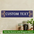 Custom Sign, Custom Street Sign, 11 Font Colors, 13 Font Styles, 4 Hole Options, 22 Sizes, 4x18 Inches, Rust Free DiBound, Fade Resistant, Made in USA by My Sign Center (Fauxsaic 1)
