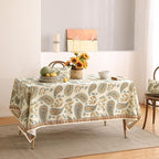 patdrea Designer Vintage French Rectangle Table Cloth,Italian Floral Wrinkle Free Farmhouse Long Tablecloth,Decor Table Cover for Kitchen Dining,Christmas,Tea Party,Thanksgiving,63"x102"-Lysaniya
