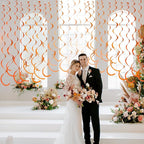 36Pcs Orange Hanging Swirl Decorations Ombre Orange Felt Swirl Streamer Spiral Ceiling Garland for Fall Autumn Harvest Thanksgiving Birthday Wedding Baby Shower Bachelorette Party Supplies