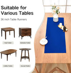 Farmhouse Blue Table Runner Small Short Table Runners 36 Inches Coffee Table Runner for Dresser Living Room Bedroom Holiday Party Banquet 12X36 Inch